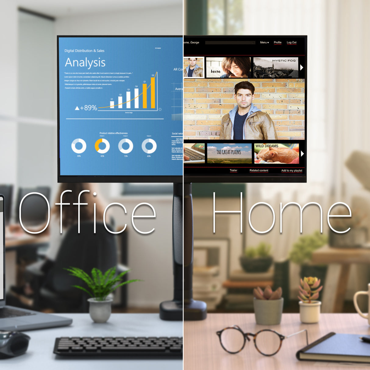 j5create JTSA101 Ergonomic Monitor Mount, Black