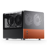 Jonsbo V12 BLACK computer case Black, Wood