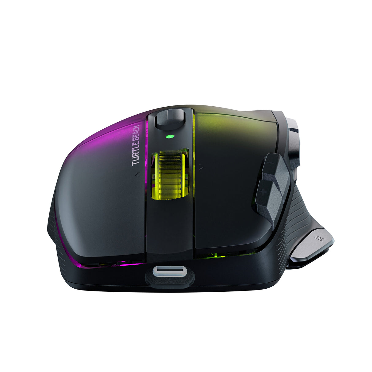 Turtle Beach Kone XP Air Black – Wireless Customizable Ergonomic RGB Gaming Mouse, Bluetooth, 19K DPI Optical Sensor, 100h Battery & Charging Dock, AIMO RGB Lighting, 4D Wheel