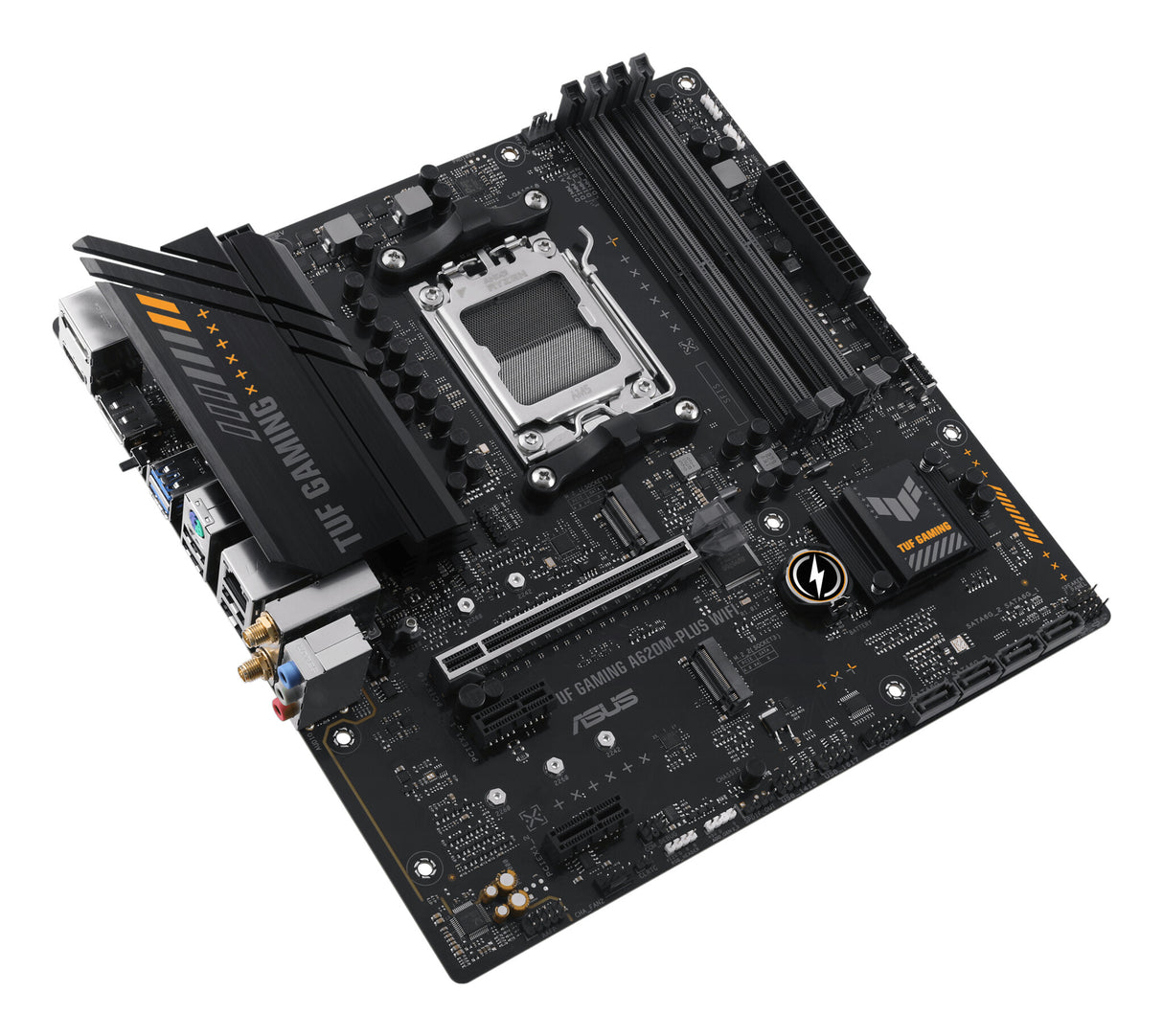 Asus TUF GAMING A620M-PLUS WIFI, AMD A620, AM5, Micro ATX, 4 DDR5, HDMI, 2 DP, Wi-Fi 6, LAN 2,5G, PCIe4, 2x M.2