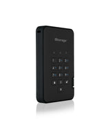 iStorage diskAshur2 256-bit 16TB USB 3.2 secure encrypted solid-state drive - Black IS-DA2-256-SSD-16000-B