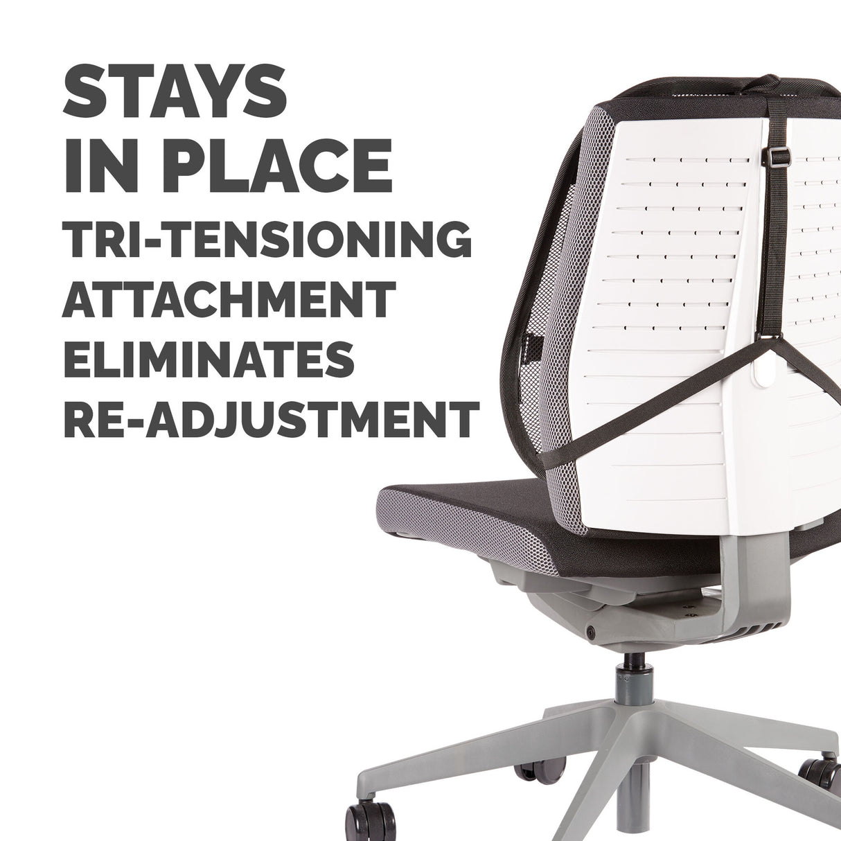 Fellowes Back Support for Office Chair - Professional Series Mesh Office Chair Back Support - Easy To Attach - H19.53 x W30.32 x D36.99cm