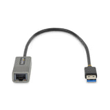 StarTech.com USB 3.0 to Gigabit Ethernet Network Adapter - 10/100/1000 Mbps, USB to RJ45, USB 3.0 to LAN Adapter, USB 3.0 Ethernet Adapter (GbE), 11in Attached Cable, Driverless Install