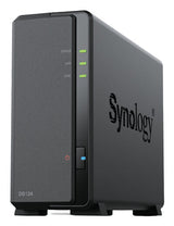 Synology DiskStation DS124 NAS Desktop Realtek RTD1619B 1 GB DDR4 20 TB HDD DiskStation Manager Black