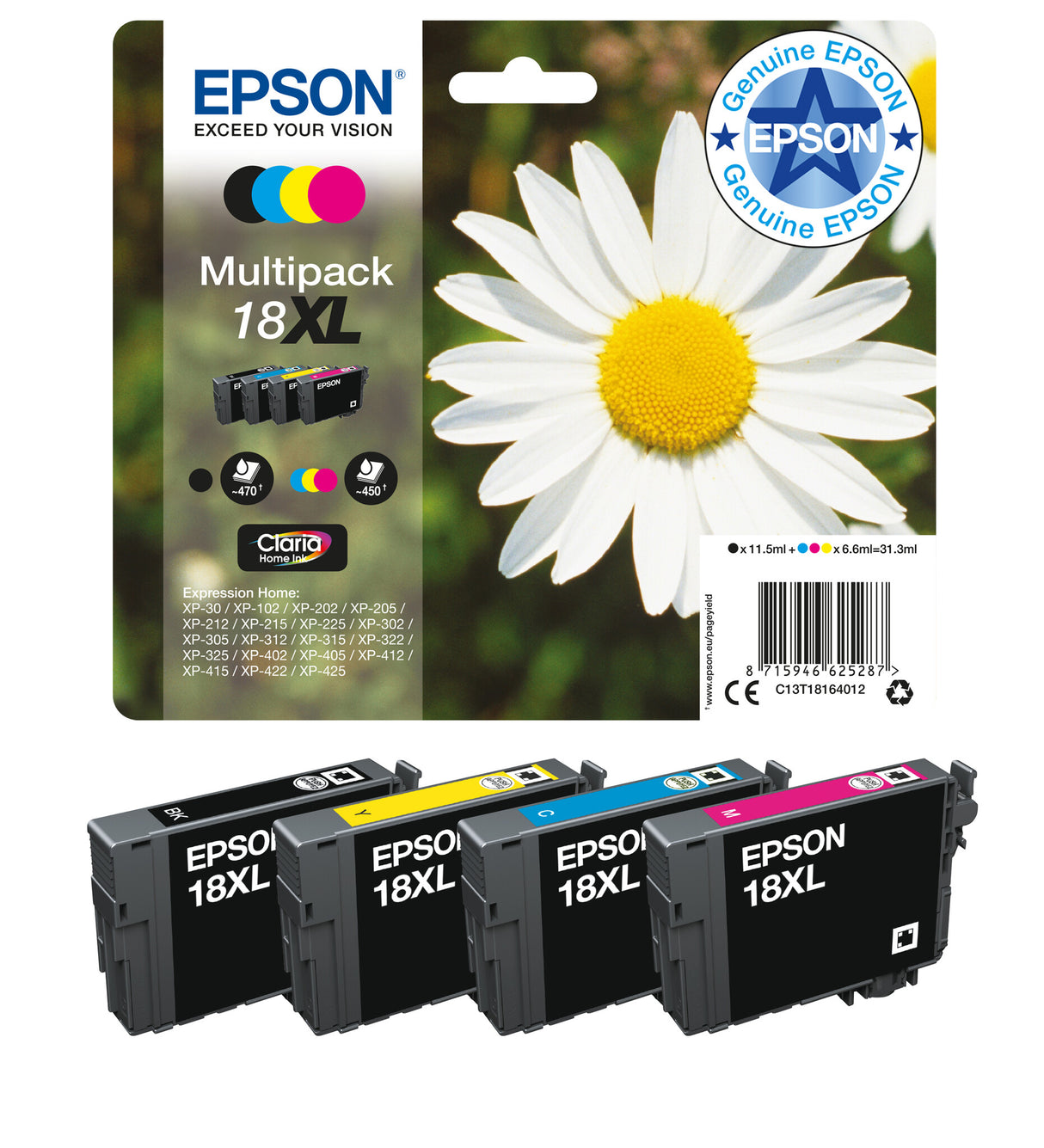 Epson Daisy 18 Claria Home Multipack 4-colours Ink