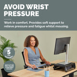 Fellowes Breyta XL Mouse Mat Wrist Rest XL Mouse Pad Wrist Support with Antibacterial Protection Ergonomic Mouse Mat Marine