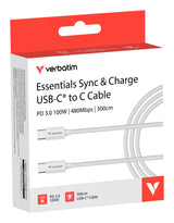 Verbatim Essentials Sync & Charge 3m USB-C to C Cable