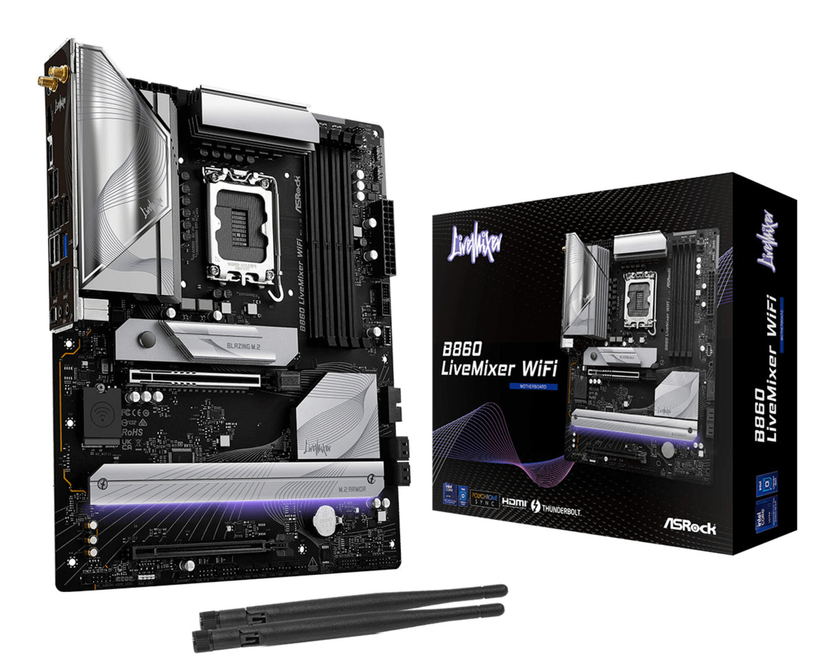 Asrock B860 LiveMixer WiFi Intel B860 LGA 1851 (Socket V1) ATX