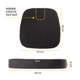 Fellowes Seat Cushion for Office Chair Breyta Comfort Seat Cushion with Coccyx Cut Out
