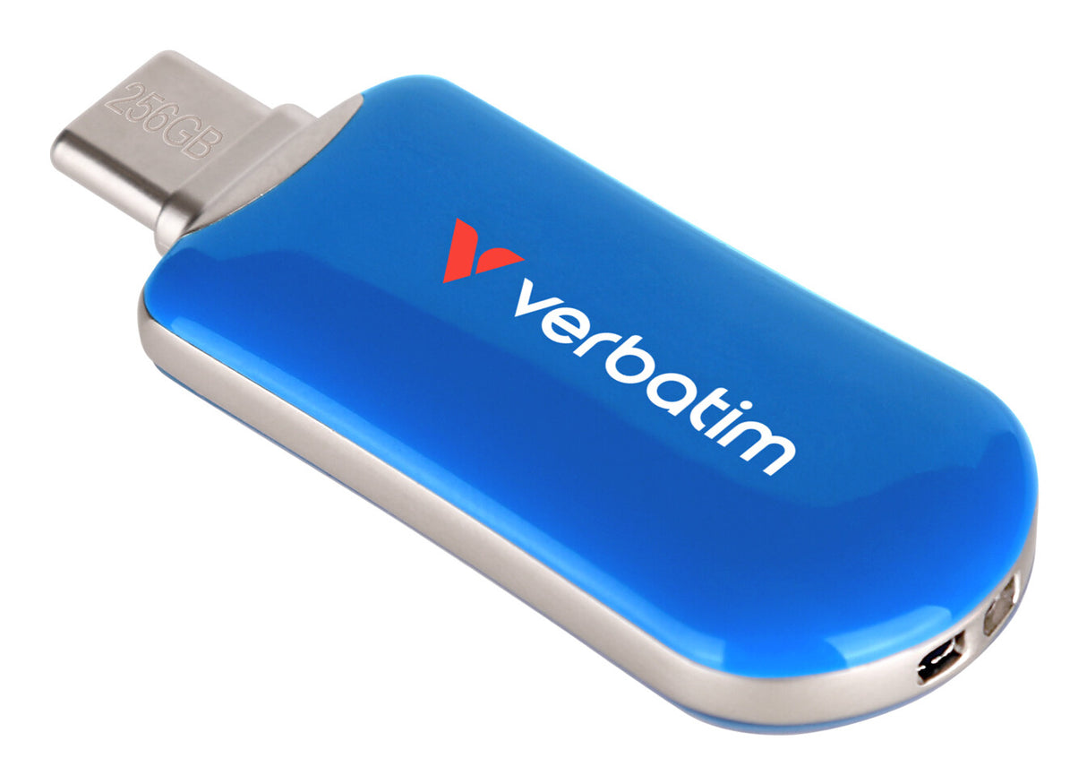 Verbatim Plectra USB-C Flash Drive Blue 256GB