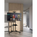 Manhattan Trolley Mount Stand for TV & Monitors, For screens 37" to 65", VESA compatability: all between 200x200 to 600x400mm - check the dimensions of the four mounting holes on back of screen to ensure it fits, Max 40kg, Black, LFD, Bracket, Lifetime Wa