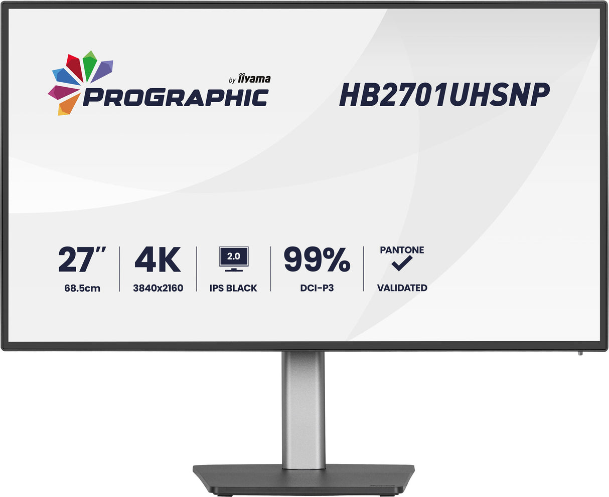 iiyama PROGRAPHIC HB2701UHSNP-B1 computer monitor 68.6 cm (27") 3840 x 2160 pixels 4K Ultra HD LCD Black