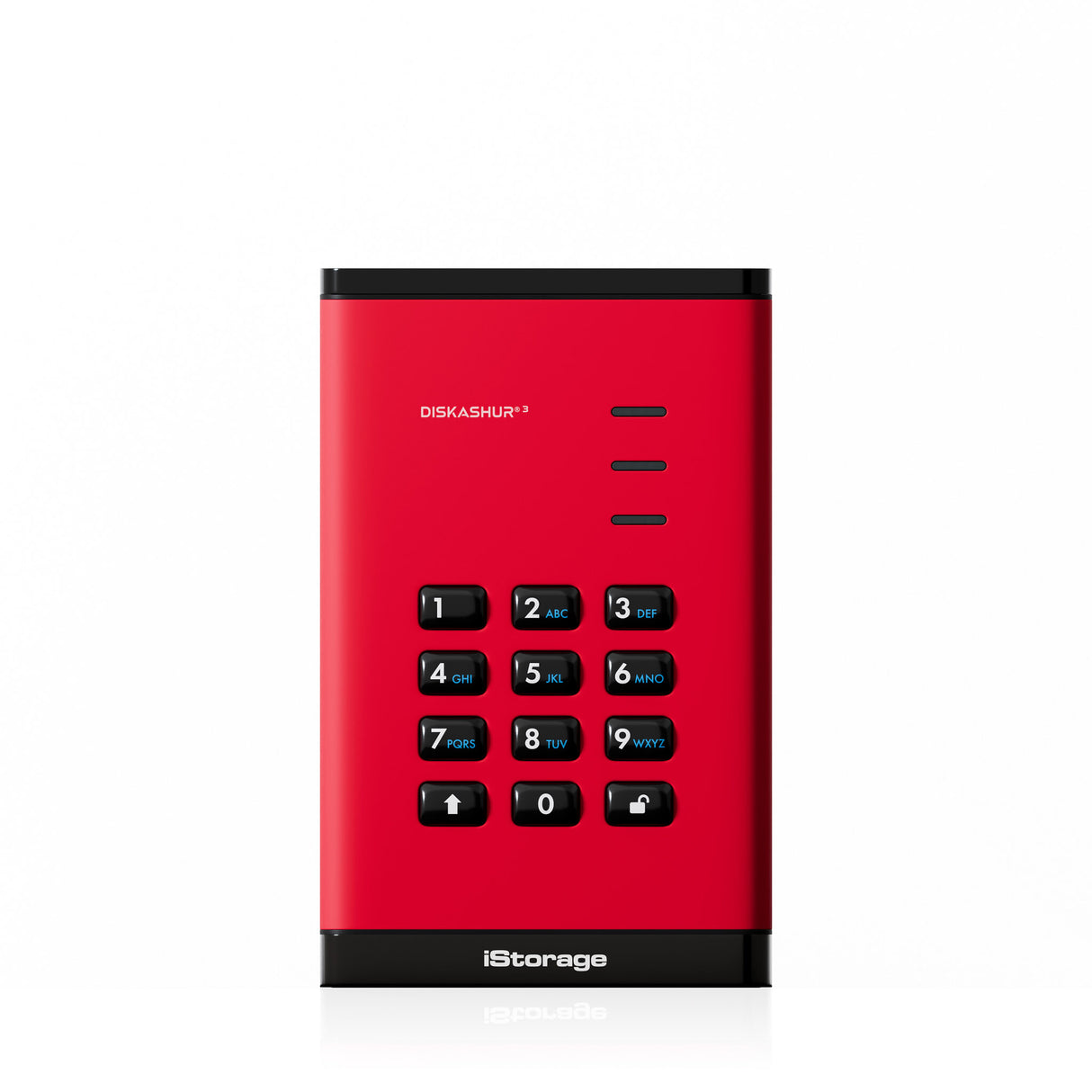 iStorage diskAshur³ HDD 500GB Red | Secure Portable Hard Drive | FIPS 140-3 Level 3 Complaint |Common Criteria EAL 5+ | PIN protected | AES-XTS 256-bit hardware encryption | GDPR, TAA Compliant | Dust/Water Resistant |