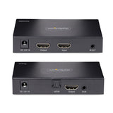 StarTech.com 4K HDMI Extender Over CAT5/CAT6 Cable, 4K 60Hz HDR Video Extender Up to 230ft (70m), HDMI Over Ethernet Cabling, S/PDIF Audio Out, HDMI Transmitter and Receiver Kit