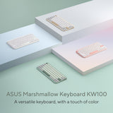 ASUS Marshmallow KW100 keyboard Home Bluetooth White