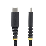 StarTech.com 3m (10ft) USB-C Charging Cable, 60W (3A) PD, Dual-Layer Braided Nylon/TPE Jacket, Rugged USB C Charging Cord, USB 2.0 Laptop Charger Cable
