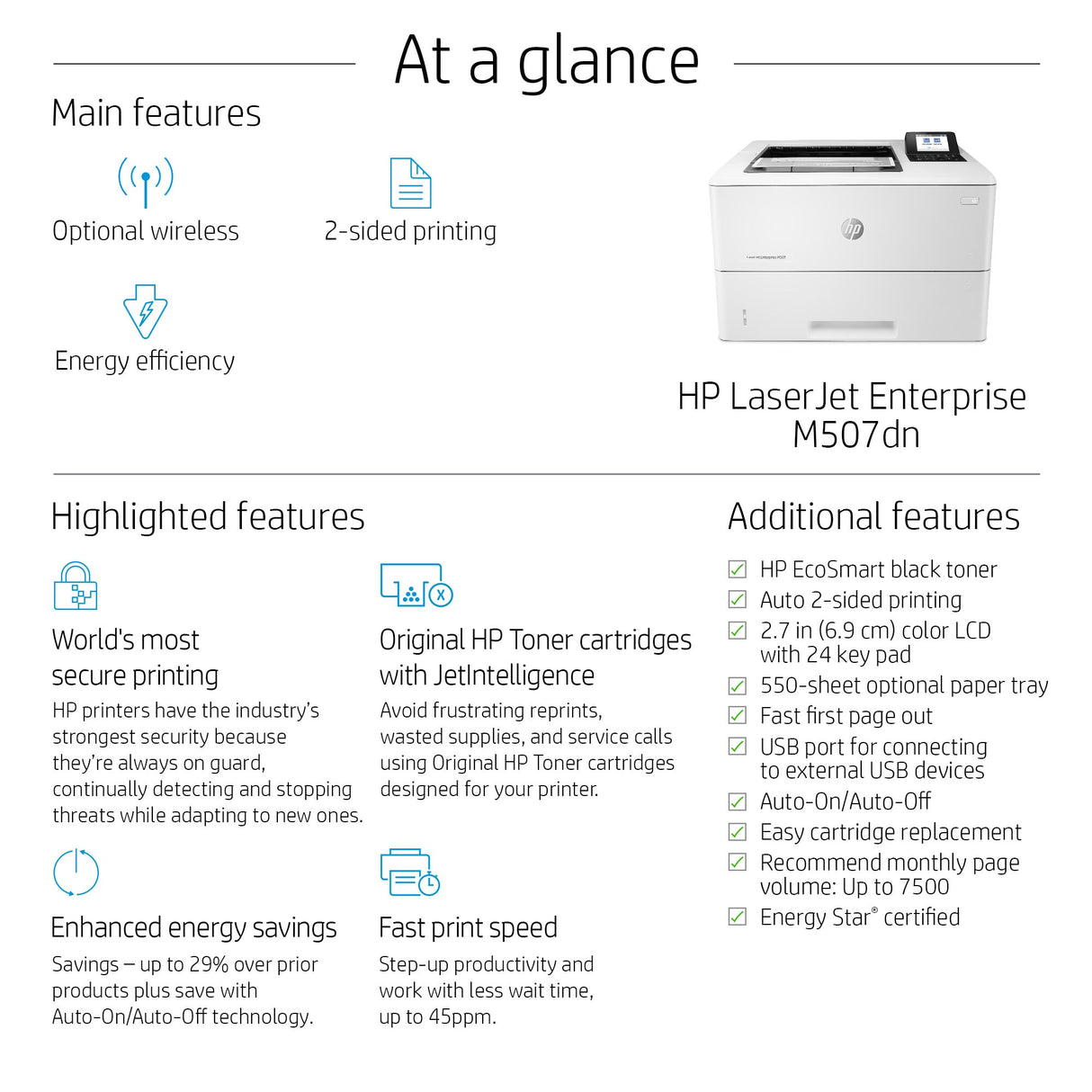 HP LaserJet Enterprise M507dn, Print, Two-sided printing