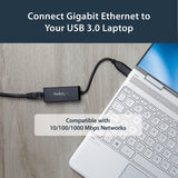 StarTech.com USB 3.0 to Gigabit Ethernet Network Adapter, 10/100/1000 Mbps, USB to RJ45, USB 3.0 to LAN Adapter, USB 3.0 Ethernet Adapter (GbE), TAA Complaint