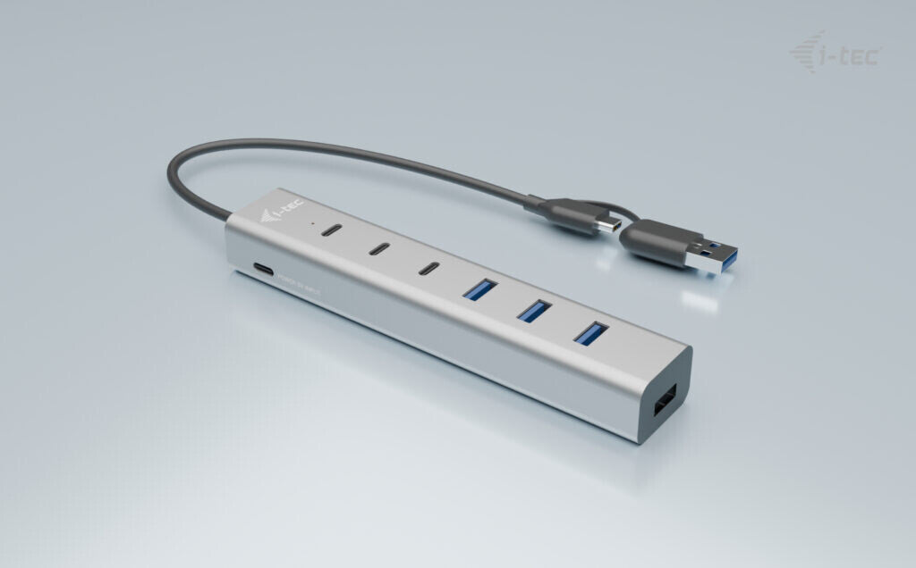 i-tec USB-C/USB-A Charging Metal HUB 7 port (3x USB-C, 4x USB-A)