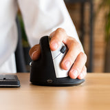 R-Go Tools Ergonomic mouse R-Go HE Break with break software, large (hand size ≥ 185 mm), left-handed, Bluetooth, black