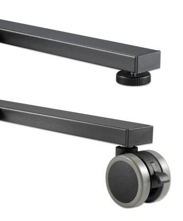 Manhattan Trolley Mount Stand for TV & Monitors, For screens: 34" to 55", VESA compatability: all between 200x200 to 400x400mm - check the dimensions of the four mounting holes on back of screen to ensure it fits, Max 35kg, Height-adjustable to four level