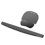 Fellowes Keyboard Wrist Rest - Photo Gel Wrist Rest with Non Skid Rubber Base & Antibacterial Protection - Ergonomic Wrist Support for Computer, Laptop, Home Office Use - Chevron