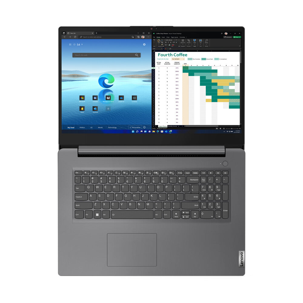 Lenovo V V17 Intel® Core™ i5 i5-13420H Laptop 43.9 cm (17.3") Full HD 8 GB DDR4-SDRAM 256 GB SSD Wi-Fi 6 (802.11ax) Windows 11 Pro Grey