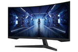 Samsung Odyssey LC34G55TWWPXXU computer monitor 86.4 cm (34") 3440 x 1440 pixels UltraWide Quad HD LED Black
