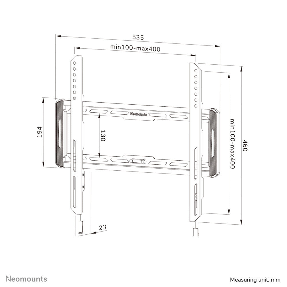 Neomounts WL30-550BL14 TV mount wall 40-75" - ultra-flat - easy install