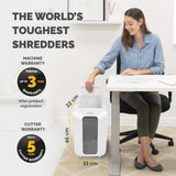 Fellowes LX Series Paper Shredder LX70 11 Sheet Cross Cut Shredder with 18 Litre Bin High Security P4 White