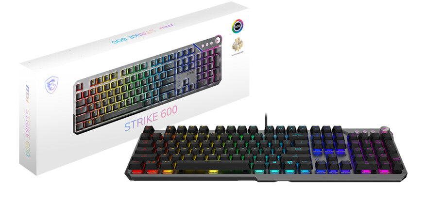 MSI STRIKE 600 SILENT UK keyboard Gaming USB QWERTY UK International Black