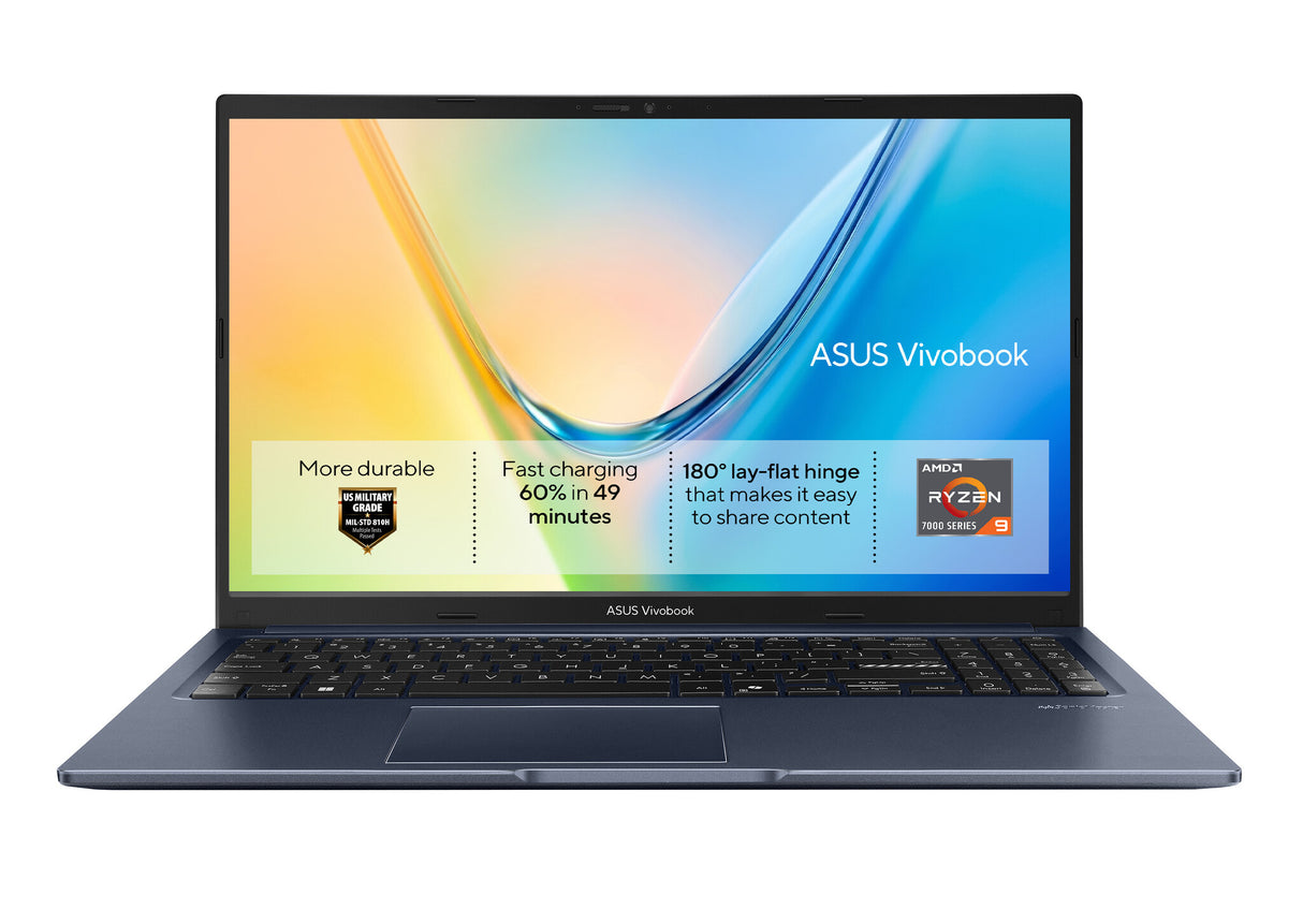 ASUS Vivobook 15 M1502XA-BQ001W AMD Ryzen™ 9 7940HS Laptop 39.6 cm (15.6") Full HD 16 GB DDR5-SDRAM 512 GB SSD Wi-Fi 6 (802.11ax) Windows 11 Home Blue