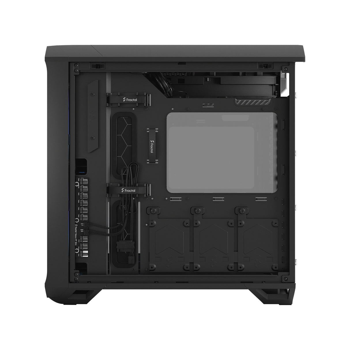 Fractal Design Torrent Compact (Light TG RGB) Caja para juegos con ventanas de vidrio tintado claro, E-ATX, 2 ventiladores RGB, concentrador de ventilador, tira RGB en cubierta de fuente de alimentación, rejilla frontal, USB-C