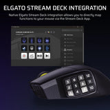 Corsair Scimitar Elite Wireless SE mouse Gaming Right-hand RF Wireless + Bluetooth Optical 33000 DPI
