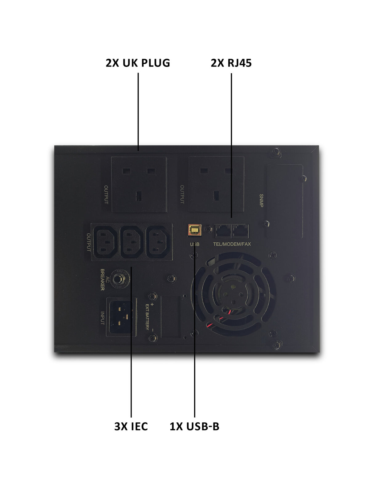 VIDA Armour 3000VA uninterruptible power supply (UPS) Line-Interactive 3 kVA 2400 W 5 AC outlet(s)