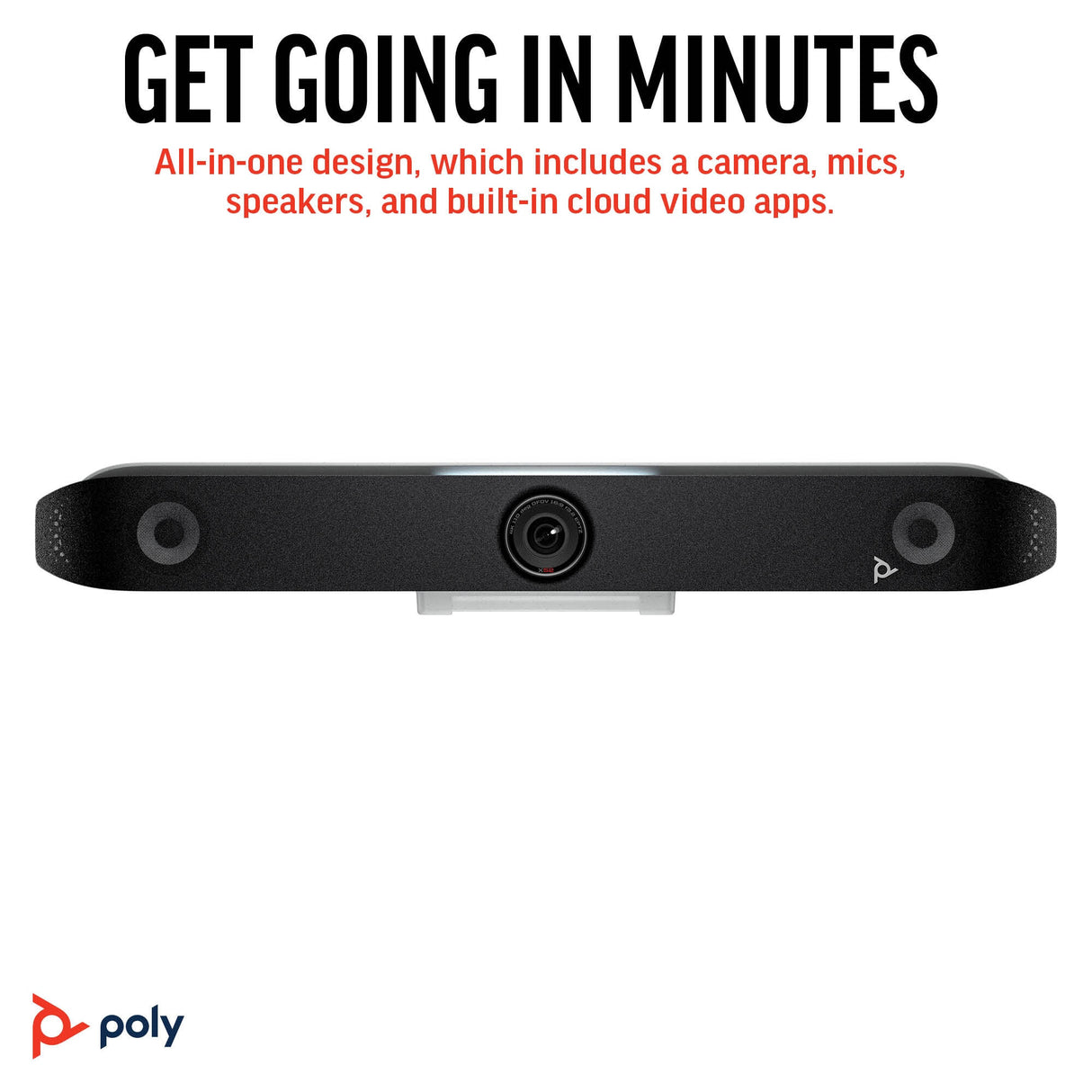 POLY Studio X52 All-In-One Video Bar