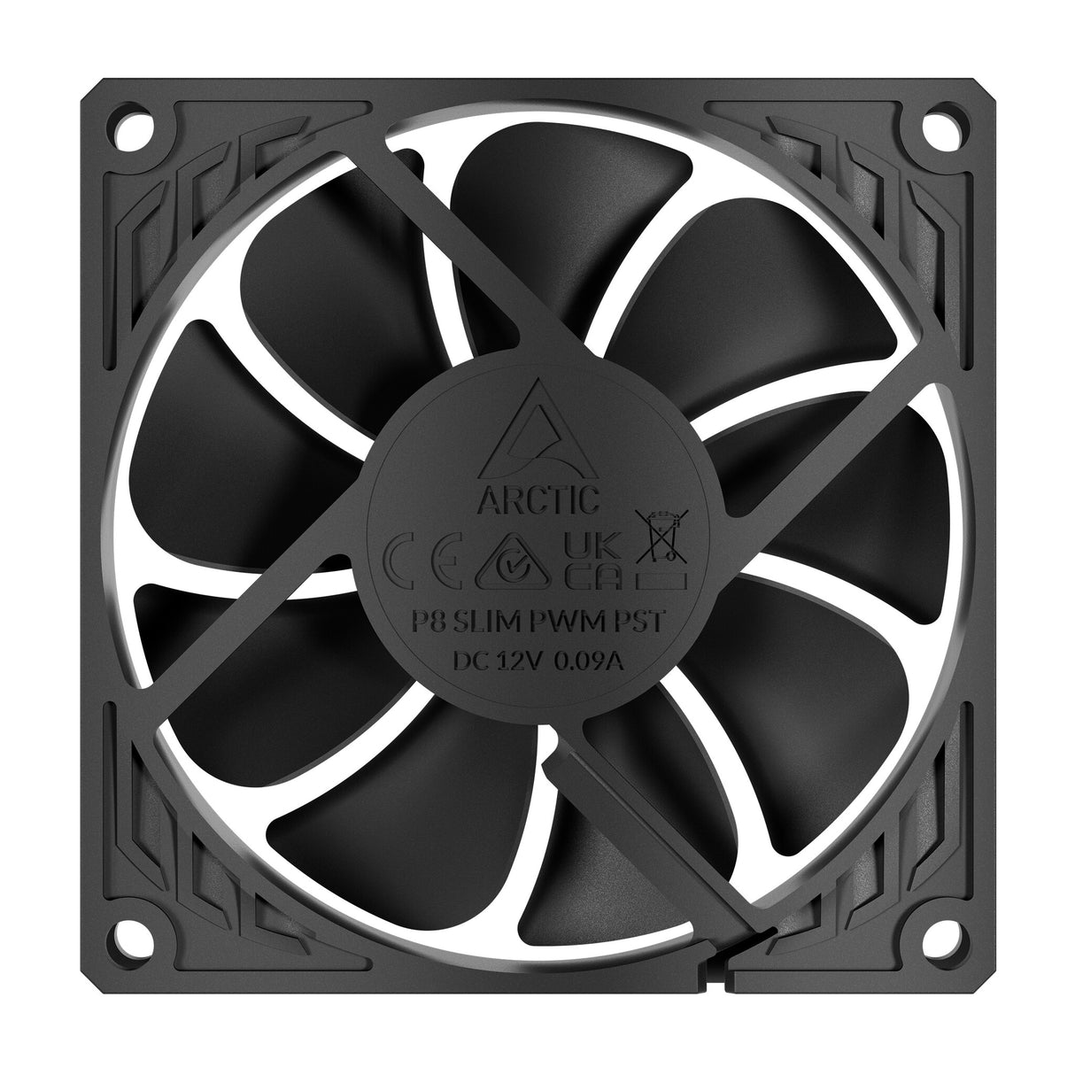 ARCTIC P8 Slim PWM PST - 80 mm Low-Profile PWM Fan with Cable Splitter