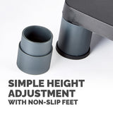 Fellowes Computer Monitor Stand with 3 Height Adjustments - Standard Monitor Riser with Cable Management - Ergonomic Adjustable Monitor Stand for Computers - Max Weight 27KG/Max Size 21" - Graphite