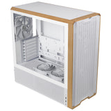Lian Li Lancool LAN217W computer case Midi Tower White, Wood