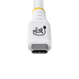 StarTech.com 2m (6ft) USB4 Cable, 20Gbps, USB-IF Certified USB-C Cable, 240W PD EPR, 4K 120Hz DP 2.1, TPE Jacket, White USB-C Cord