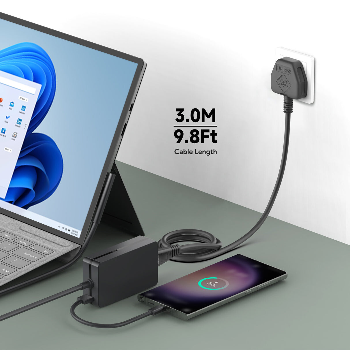 Origin Storage 65W Pro 5 6 7 8 Book Surface Charger 15V4A With 5V1A USB