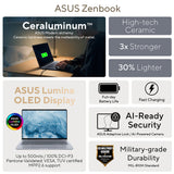ASUS Zenbook 14 UX3480AA-U1008W Copilot+ PC Intel Core Ultra 5 325 Laptop 35.6 cm (14") WUXGA 16 GB LPDDR5x-SDRAM 512 GB SSD Wi-Fi 6E (802.11ax) Windows 11 Home Blue
