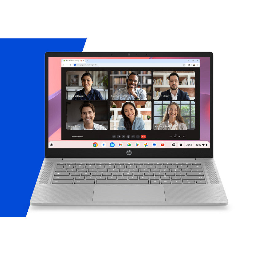 HP 14A-NM0006NAX MTK 540 4GB 64GB CHR Chromebook 35.6 cm (14") HD LPDDR5-SDRAM eMMC Wi-Fi 6 (802.11ax) ChromeOS Silver
