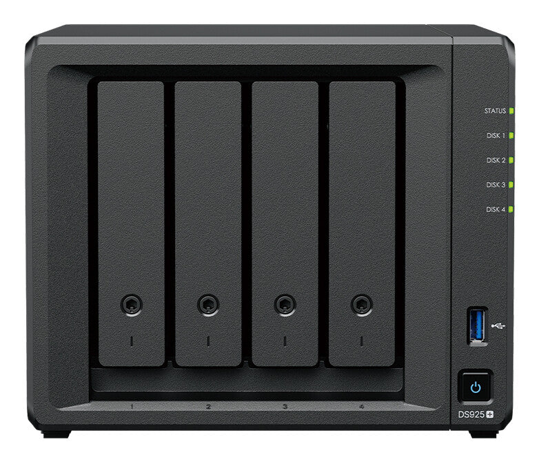 Synology DiskStation DS925+ NAS Ryzen Embedded V1500B 4 GB DDR4 48 TB HDD Black