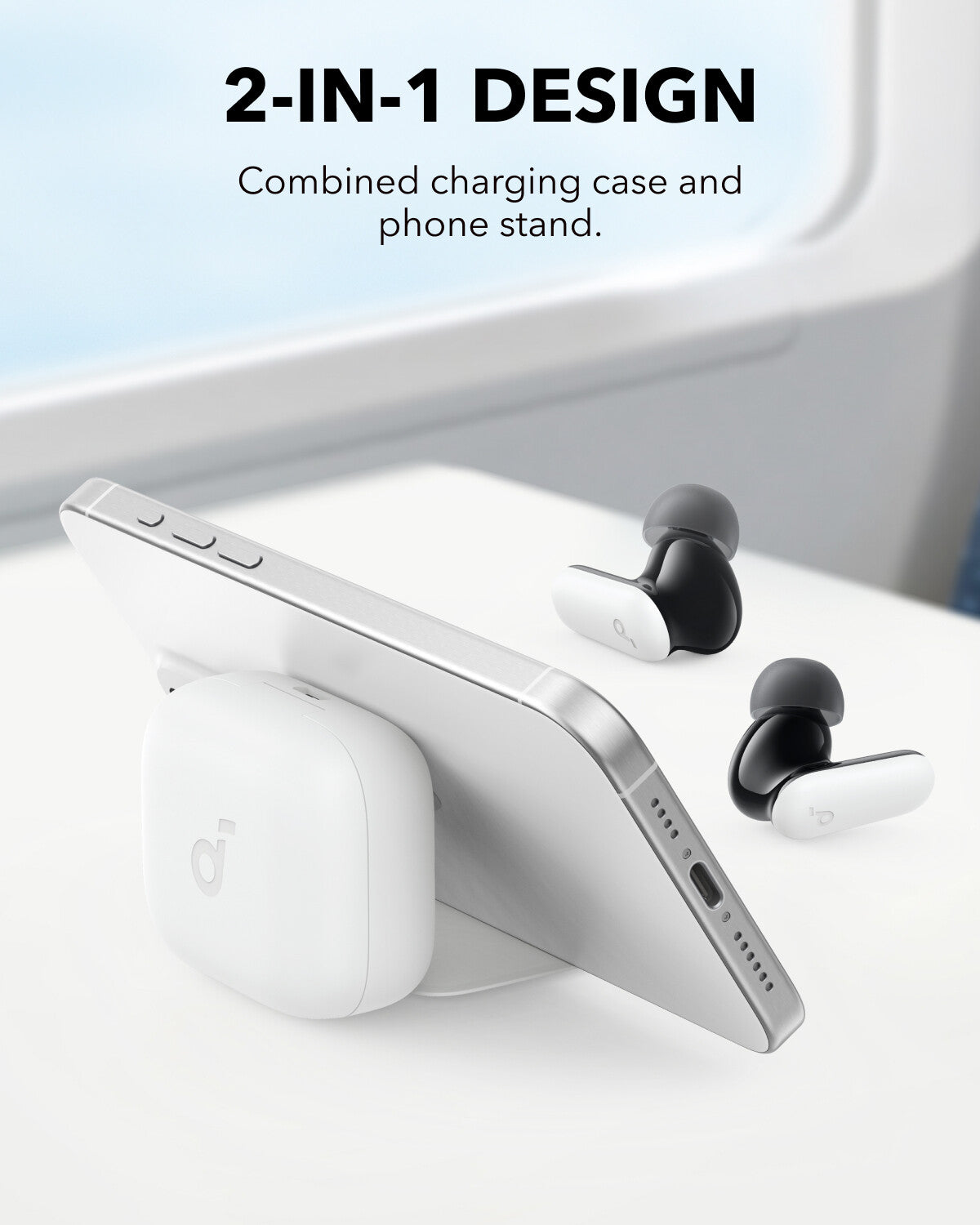 Soundcore R60i Wireless Noise Cancelling Earbuds, White