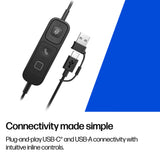 HP Poly Mission 615 Monaural USB Wired Headset (Bulk)