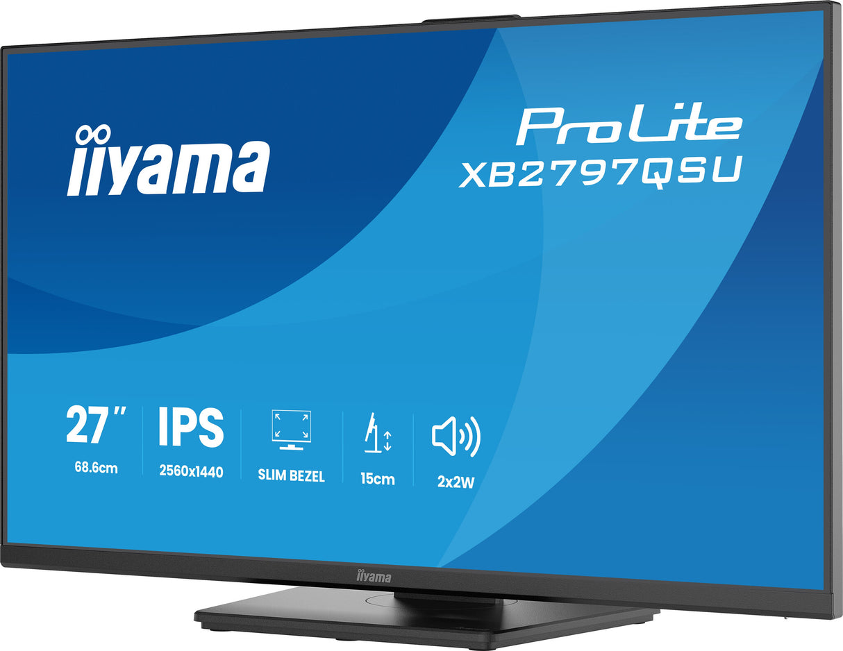 iiyama ProLite XB2797QSU-B1 computer monitor 68.6 cm (27") 2560 x 1440 pixels Quad HD LED Black