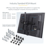 StarTech.com TV Ceiling Mount - Full-Motion Universal Hanging Single Screen Mount with Adjustable Telescopic Long Pole - Tilt / Swivel - VESA Bracket for 32”-75" Displays