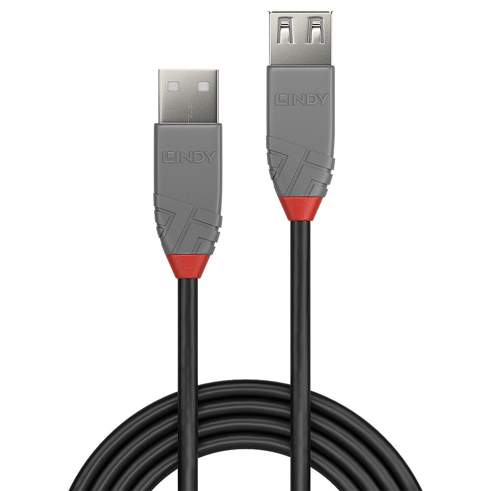 Lindy 5m USB 2.0 Type A Extension Cable, Anthra Line