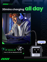 Ugreen USB-A+2C 65W UNO GAN CHARGER Mobile phone, Laptop, Tablet Black AC, USB Indoor